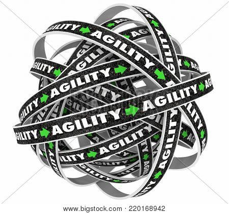 Agility Flexibile Agile Flexibility Roads Cycle 3d Illustration
