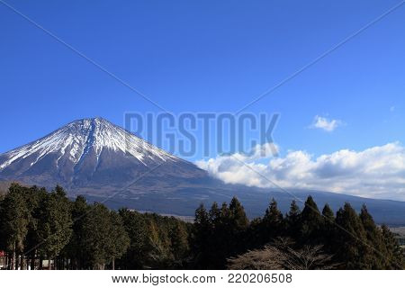 Mt. Fuji, View From Asagiri Highlands, Shizuoka, Japan (winter)