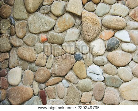 Decorative Modern Stone Wall Of Chipped Stone For Background