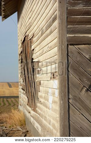 Weathered Schoolhouse in the Panhandle region of Idaho