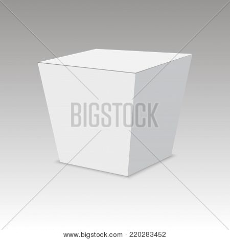 Vector Illustration of Die cut Craft Box . Package Mock up.
