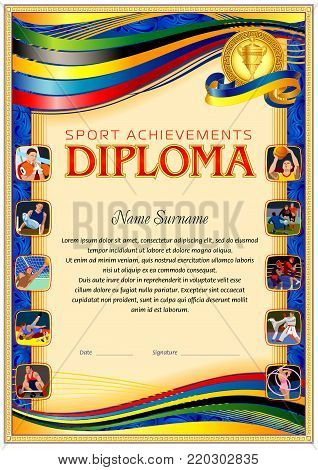 sport diploma blank template vector photo bigstock diploma blank
