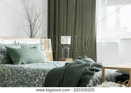 Hat And Basket Above Bed