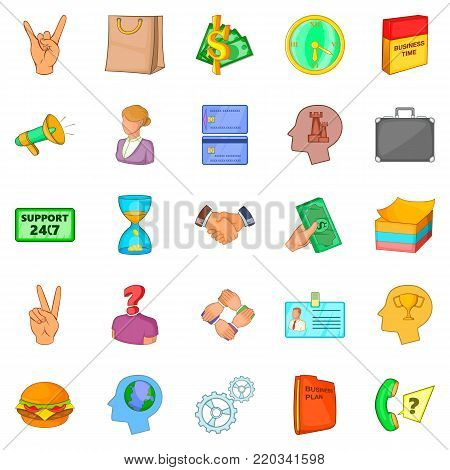 Equipage icons set. Cartoon set of 25 equipage vector icons for web isolated on white background
