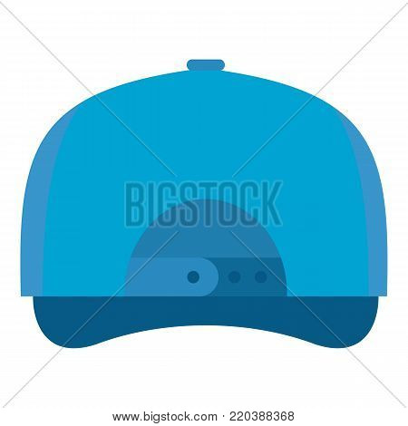 Baseball cap back icon. Flat illustration of baseball cap back vector icon for web.