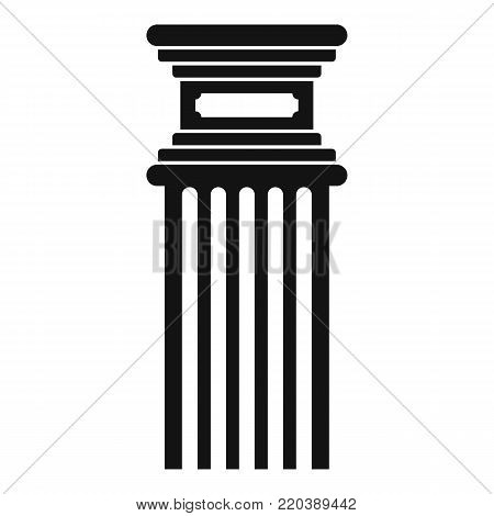 Antique column icon. Simple illustration of antique column vector icon for web.