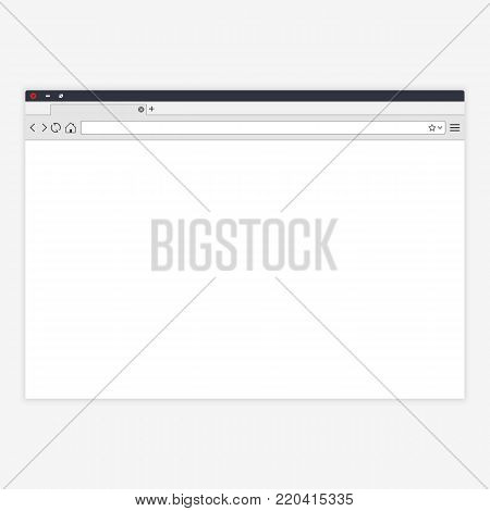 Browser or web browser in flat style.