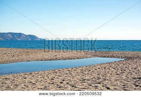 Burriana Sandy Beach And Blue Ocean