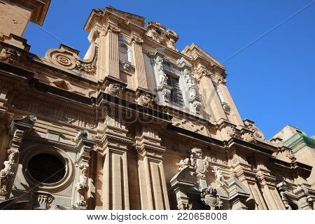 Chiesa e Collegio dei Gesuiti Church in Trapani. Sicily. Italy