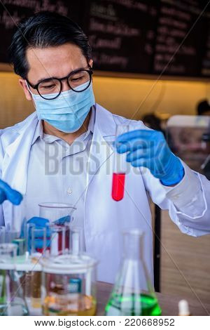 scientist working in science and chemical for health. Doctor working in lap test.