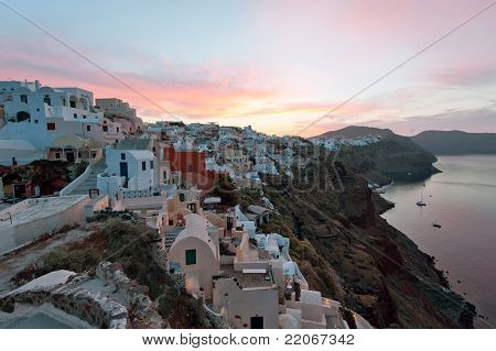 Wschód słońca w Oia