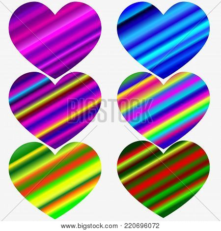 Sweet heart - rainbow gradient color handwritten vector lettering with heart. Apparel, t-shirt, bag, sticker, poster, card