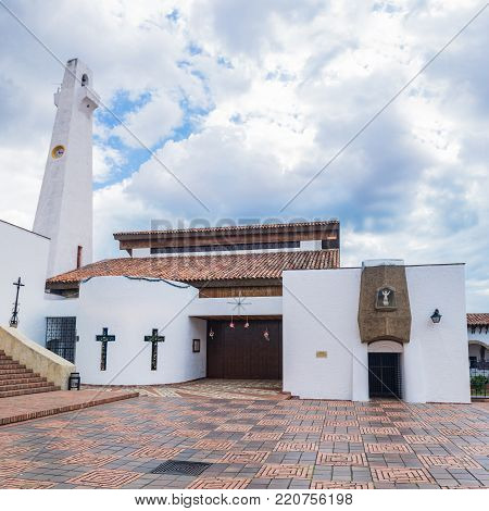 Central church of the town of Guatavita, Cundinamarca Colombia