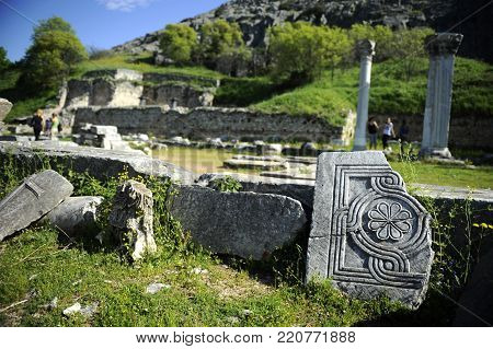 Ruins of ancient Greece near Thessaloniki in Phillipi