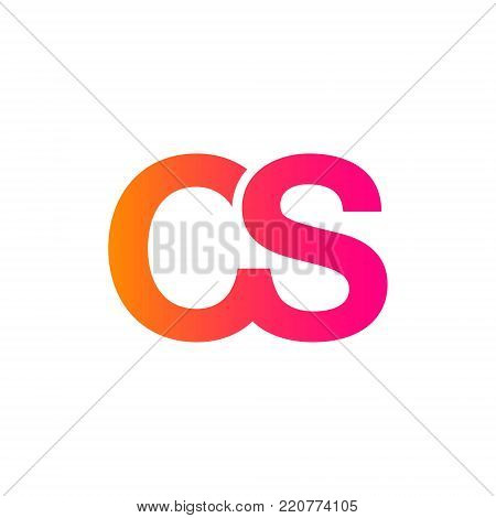 creative CS letter alphabet logo design vector illustration template