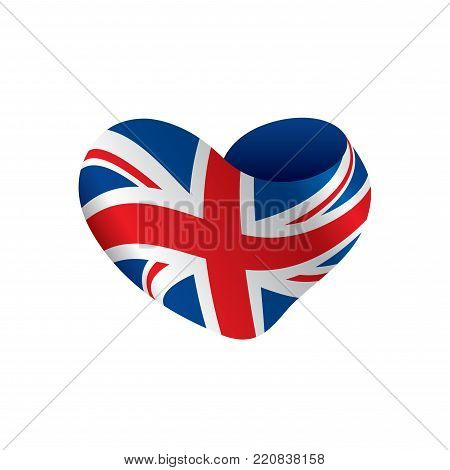 United Kingdom flag, vector illustration on a white background