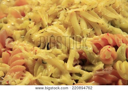 pasta with cheese close-up product, ingredient, restaurant, spiral, culture, dairy
