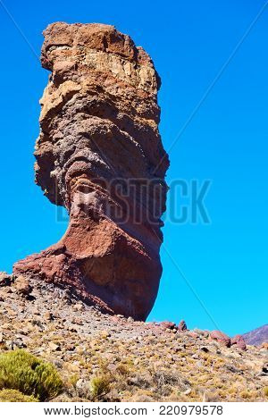 The Cinchado Rock - symbol of Tenerife island, The Canaries     