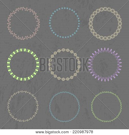 Wreath with copyspace for your text. Save the date, wedding or invitation card design element.