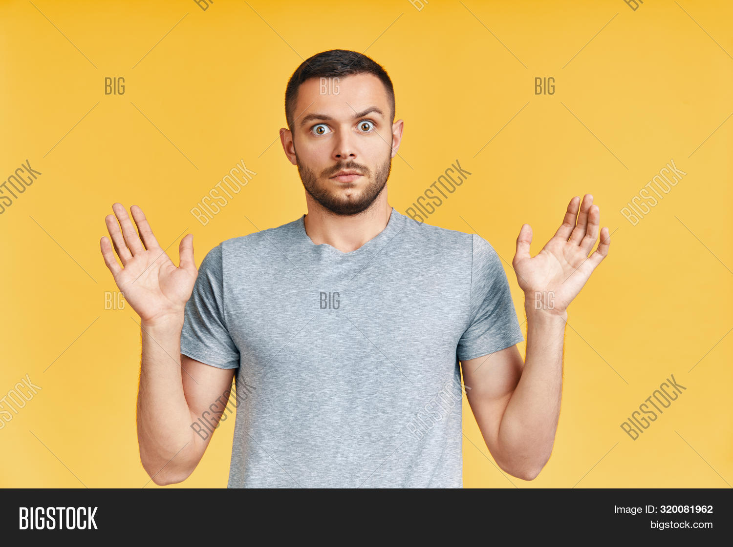 Shocked Young Man Arms Image & Photo (Free Trial) Bigstock