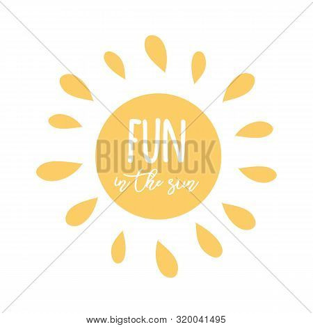 Hello Summer Lettering Design. Vector Illustration Eps10