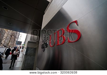 Melbourne, Australia - July 26, 2018: Ubs Investment Bank Head Quarter Building In Melbourne Austral