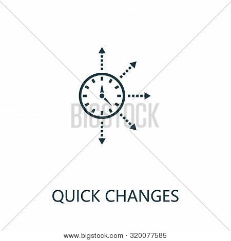 Quick Changes Outline Icon. Thin Line Concept Element From Productivity Icons Collection. Creative Q