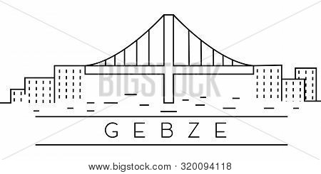 Gebze City Outline Icon. Elements Of Turkey Cities Illustration Icons. Signs, Symbols Can Be Used Fo
