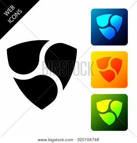 Cryptocurrency Coin Nem Xem Icon Isolated. Physical Bit Coin. Digital Currency. Altcoin Symbol. Bloc