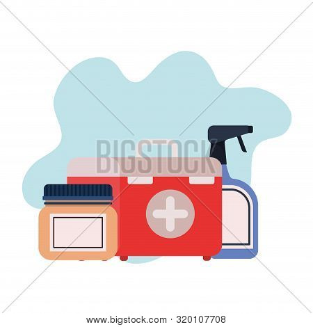 First Aid Kit On White Background Vector Illustration Design
