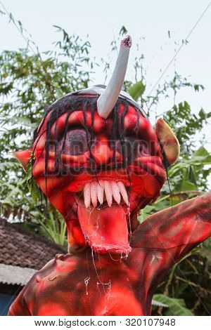 Ubud, Bali - March 04, 2011: Ogoh-ogoh Statues At The Ngrupuk Parade In Bali Island In Indonesia