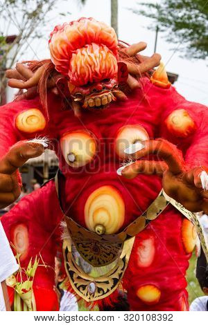 Ubud, Bali - March 04, 2011: Ogoh-ogoh Statues At The Ngrupuk Parade In Bali Island In Indonesia