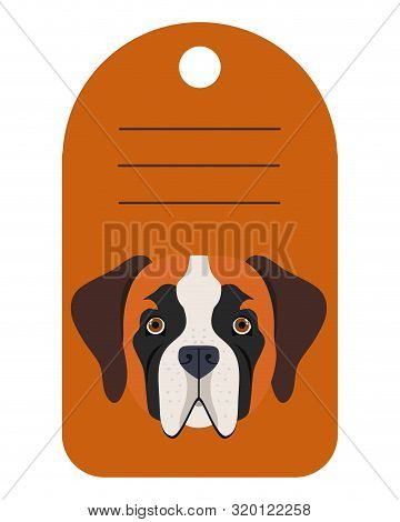 Dog Card With Space To Write Vector Illustration Design