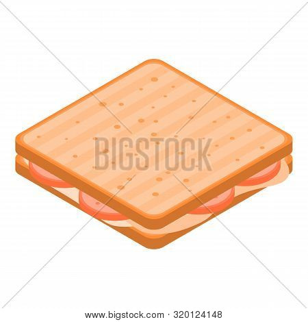 Toast Icon. Isometric Of Toast Vector Icon For Web Design Isolated On White Background