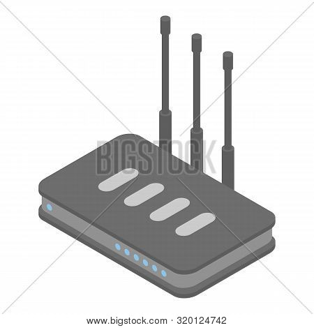 Firewall Router Icon. Isometric Of Firewall Router Vector Icon For Web Design Isolated On White Back