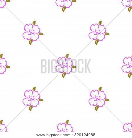 Simple Pattern With Small Scale Blooming Flowers. Liberty Style Pattern. Floral Seamless Background 