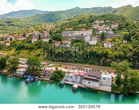 Ostrozac, Bosnia And Herzegovina - July 18, 2019. Aerial View Of Jablanicko Lake