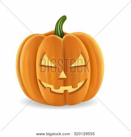 Isolated Halloween Pumpkin On White Background Vector
