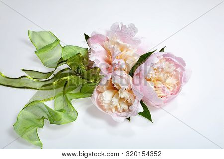 Bouquet Of Flowers On An Isolated Studio Abckground