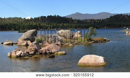 Beautiful Dowdy Lake, Part Of Red Feather Lakes Recreation Area Near Fort Collins, Colorado, On The 