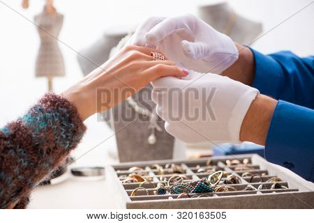 Young jeweler working in his workshop
