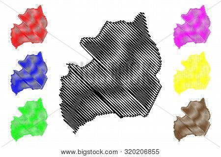 Bubanza Province (republic Of Burundi, Provinces Of Burundi, Western Region) Map Vector Illustration