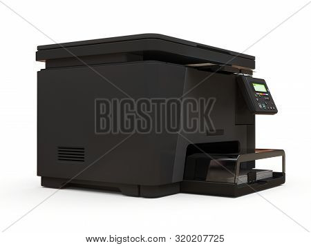 Laser Mfp On The White Background. 3d Illustration.