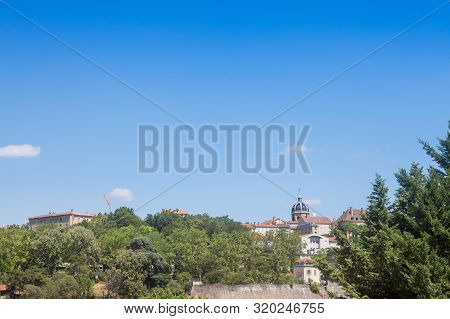 Panorama Of Colline De La Croix Rousse Hill With A Focus On Chartreux District In Lyon, France, With