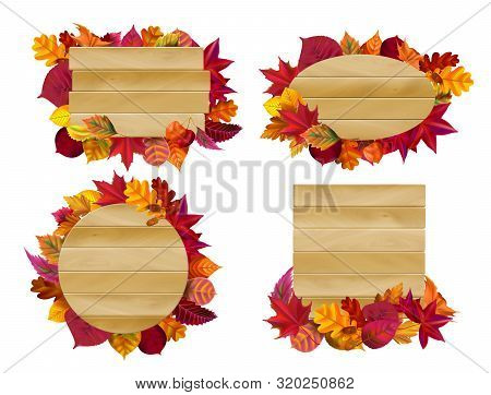 Wooden Signs Autumn Vector Photo Free Trial Bigstock