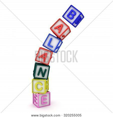 3D Rendering Of Losing Your Balance Concept Image