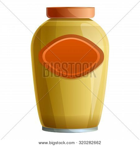 Nut Jam Jar Icon. Cartoon Of Nut Jam Jar Vector Icon For Web Design Isolated On White Background