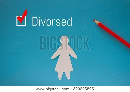 Loneliness Concept Image. Paper Cut Of One Person