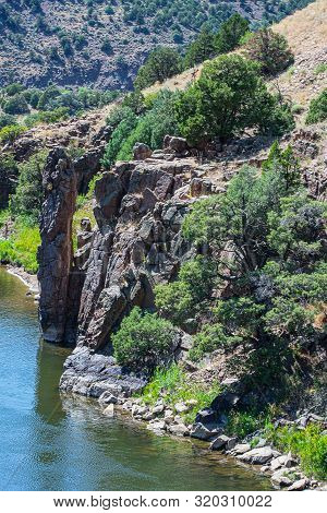 Natural Rock Formation Along The Colorado River
