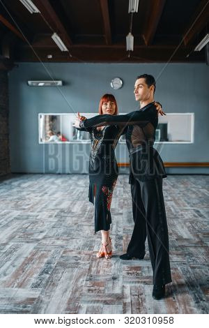 Two elegance dancers, ballrom dance training